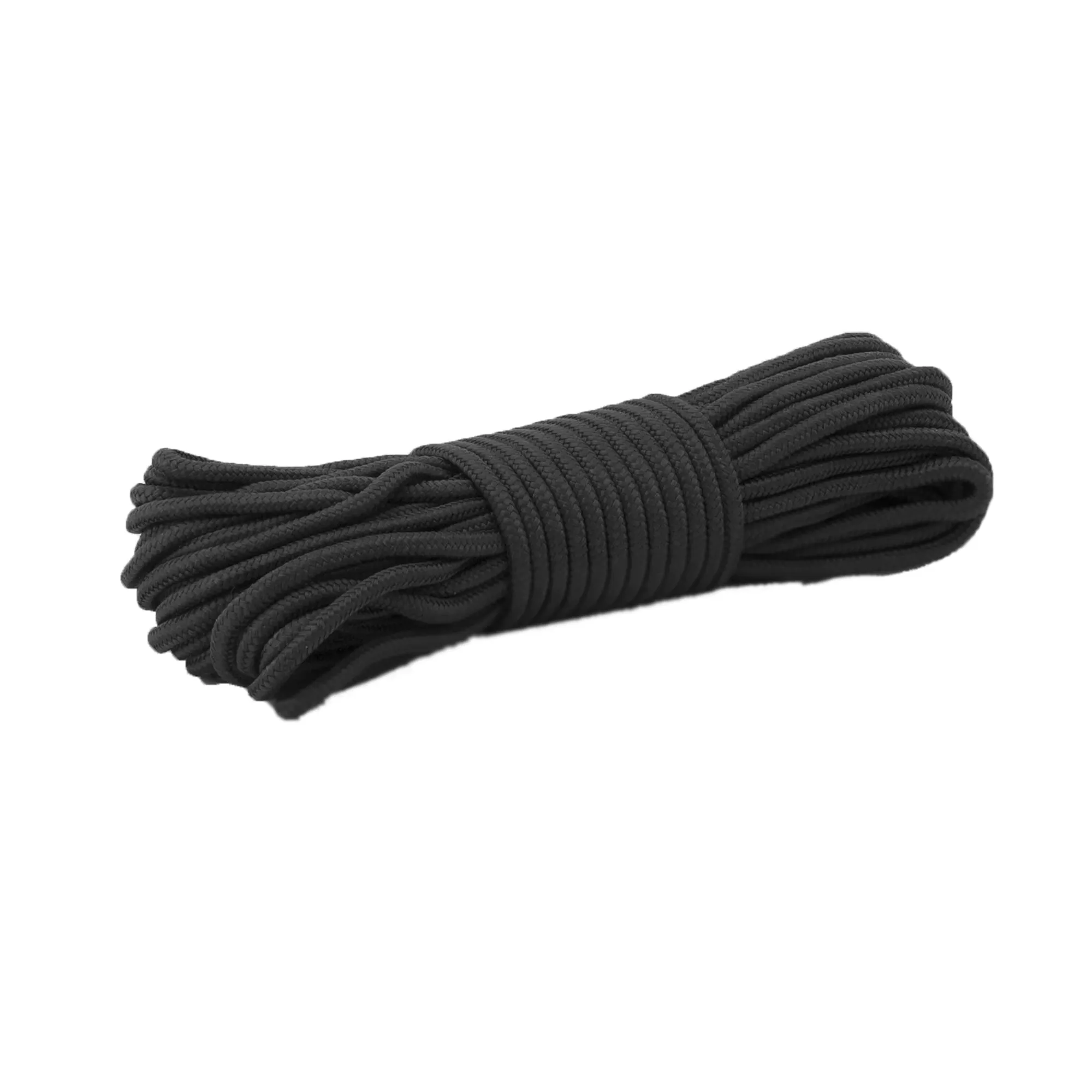 5mm Nylon Braided 50 Foot Black or Green Camping Rope