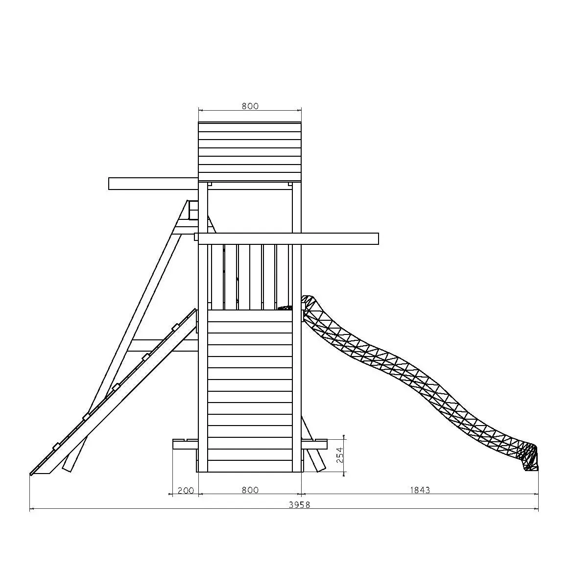 Activer Grey & White Climbing Frame with Swing and Slide - SPECIAL OFFER - 10% OFF