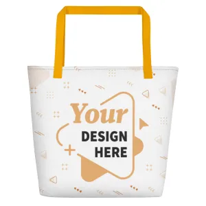 All-Over Print Large Tote Bag w/ Pocket