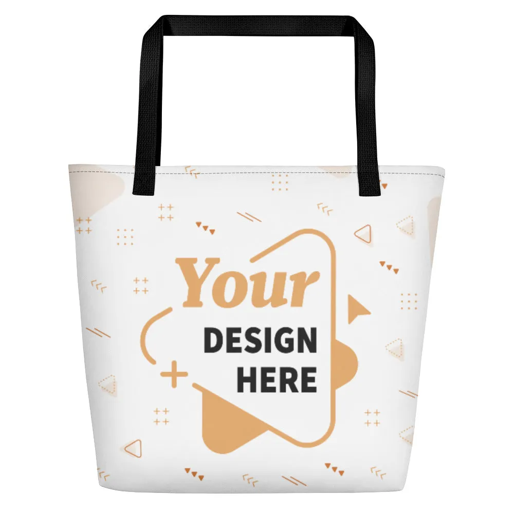 All-Over Print Large Tote Bag w/ Pocket