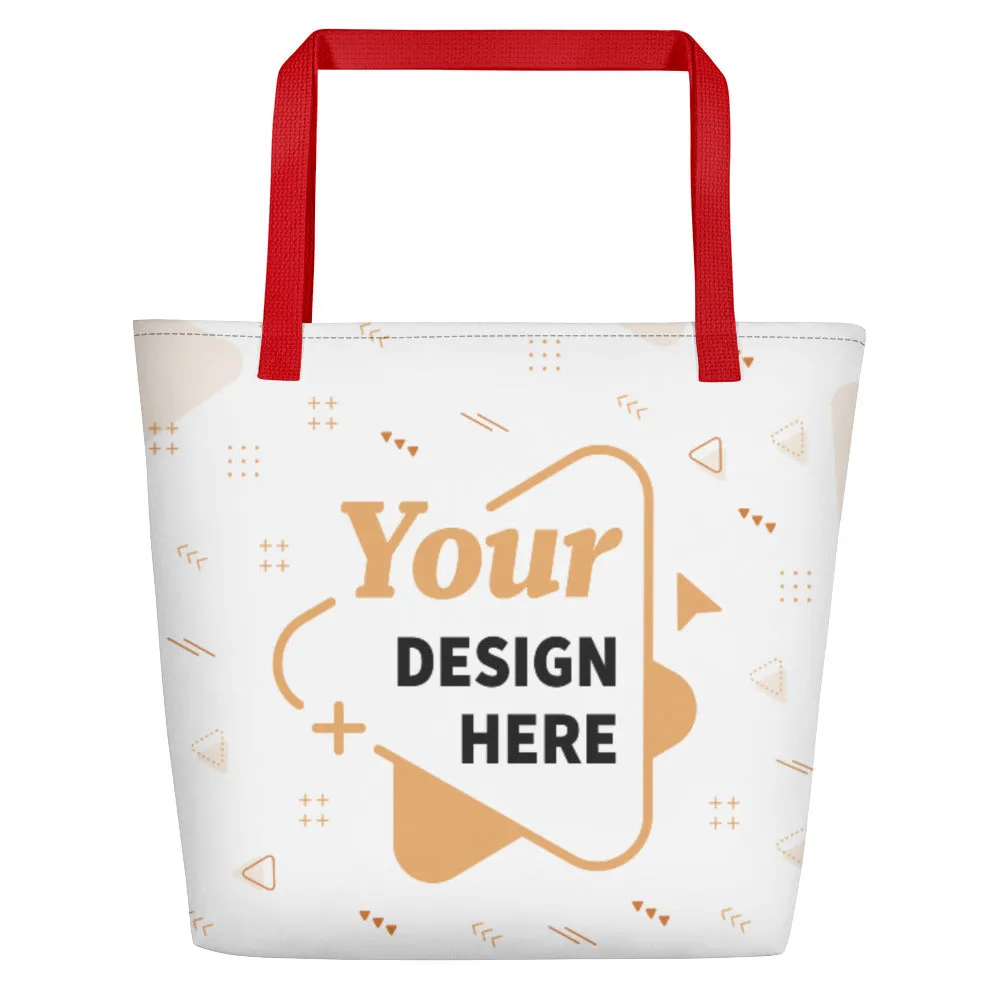 All-Over Print Large Tote Bag w/ Pocket