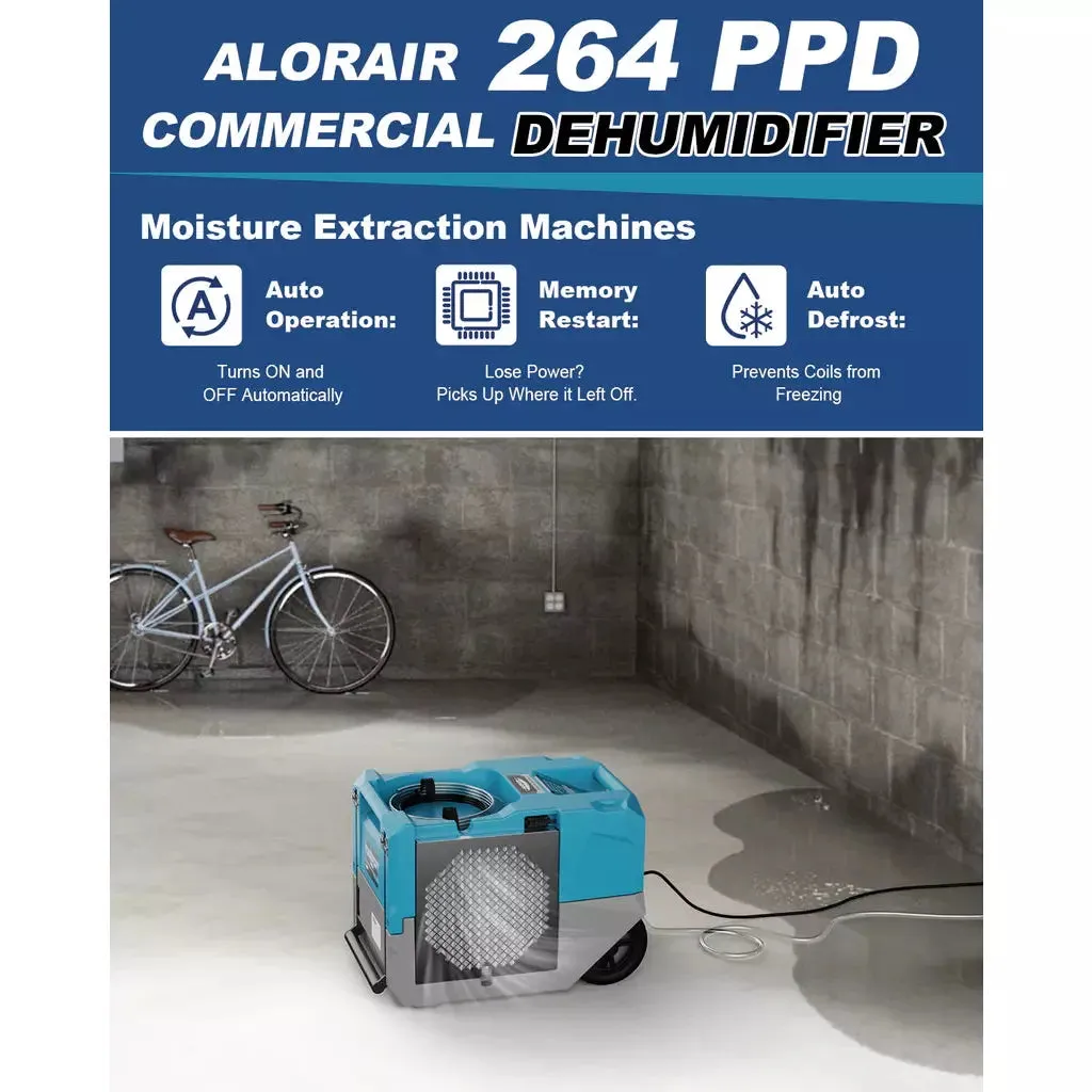 AlorAir Storm LGR 1250 125 PPD Industrial Commercial Dehumidifier with Pump