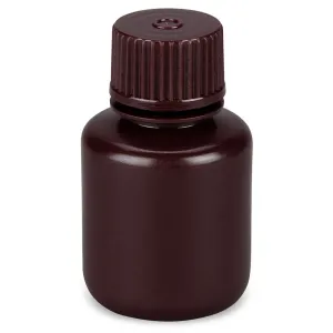 Bottle, Amber Narrow Mouth,Rnd,HDPE,30mL