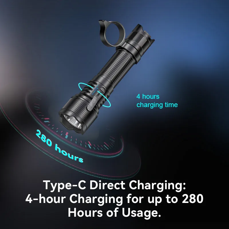 Brinyte PT16 Light with 2000 lms & 600m One-Touch Strobe and SOS Light