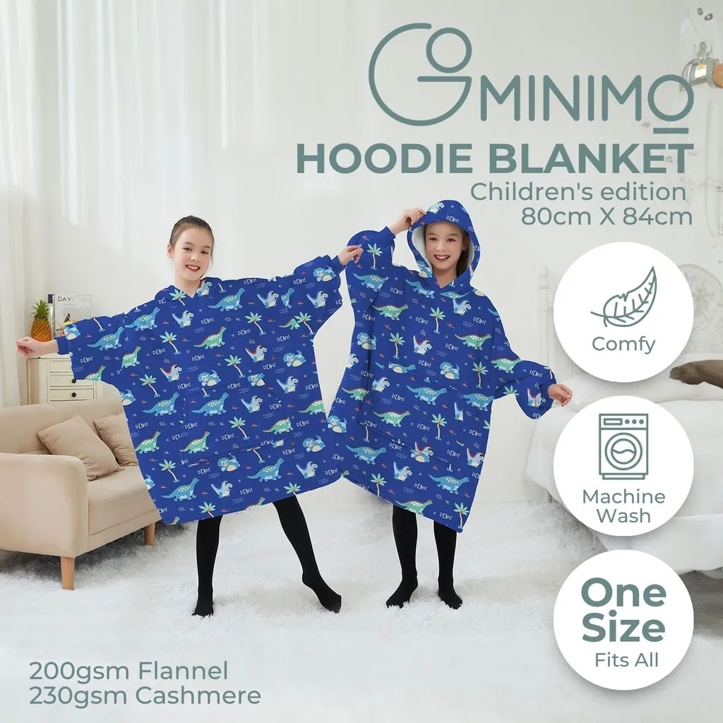 Comfy Dinosaur Kids Hoodie Blanket, Double Layers, Gominimo