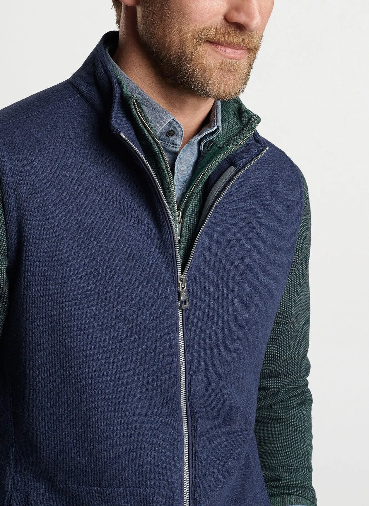 Crown Sweater Fleece Vest in Navy by Peter Millar