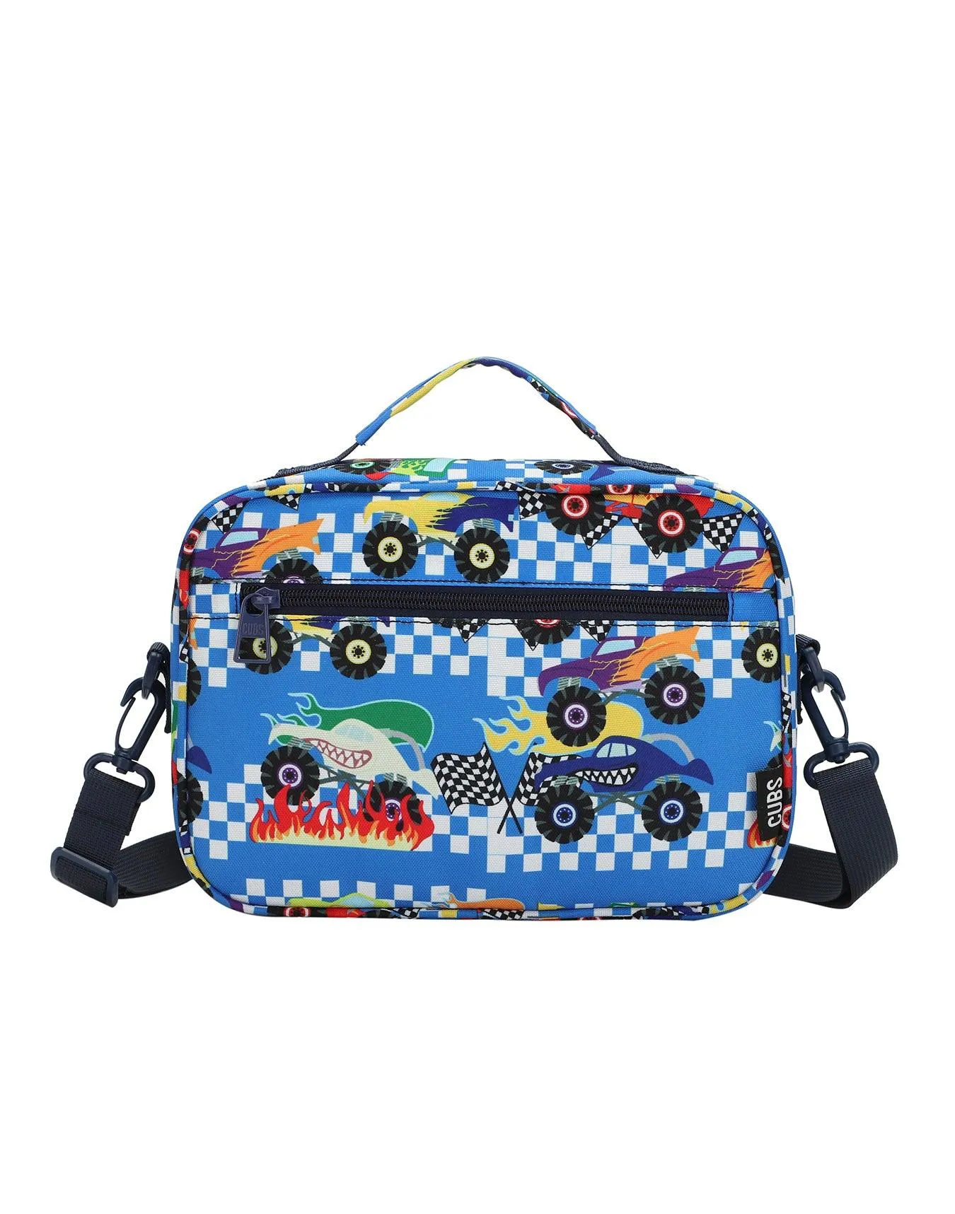 Cubs Monster Truck In Flames Cross Body Lunch Bag