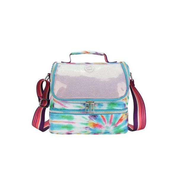 Cubs Pink and Purple Tie Dye High School Lunch Bag