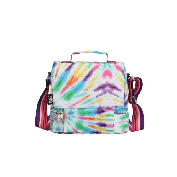 Cubs Pink and Purple Tie Dye High School Lunch Bag