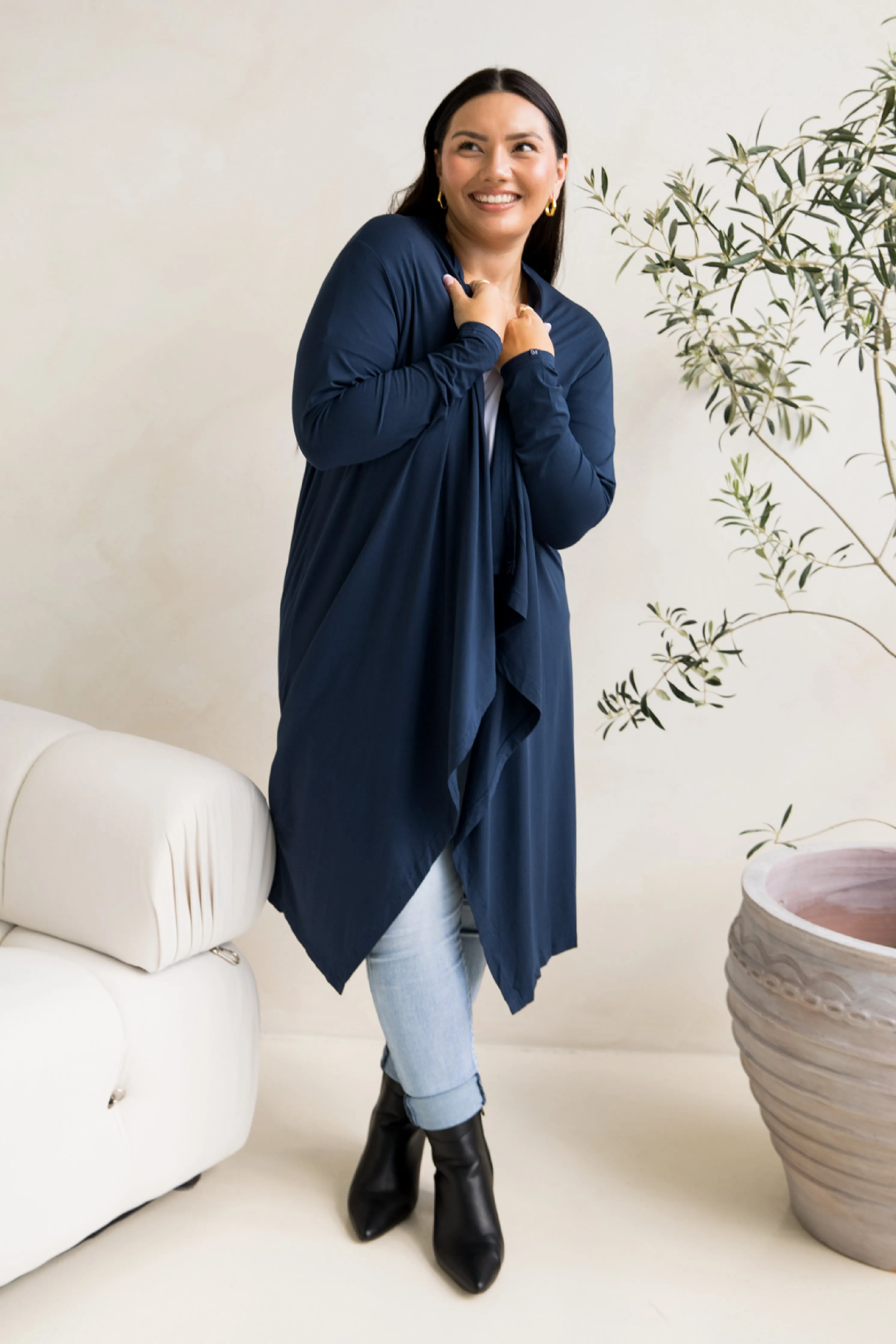 Flyaway Bamboo Cardigan | Navy