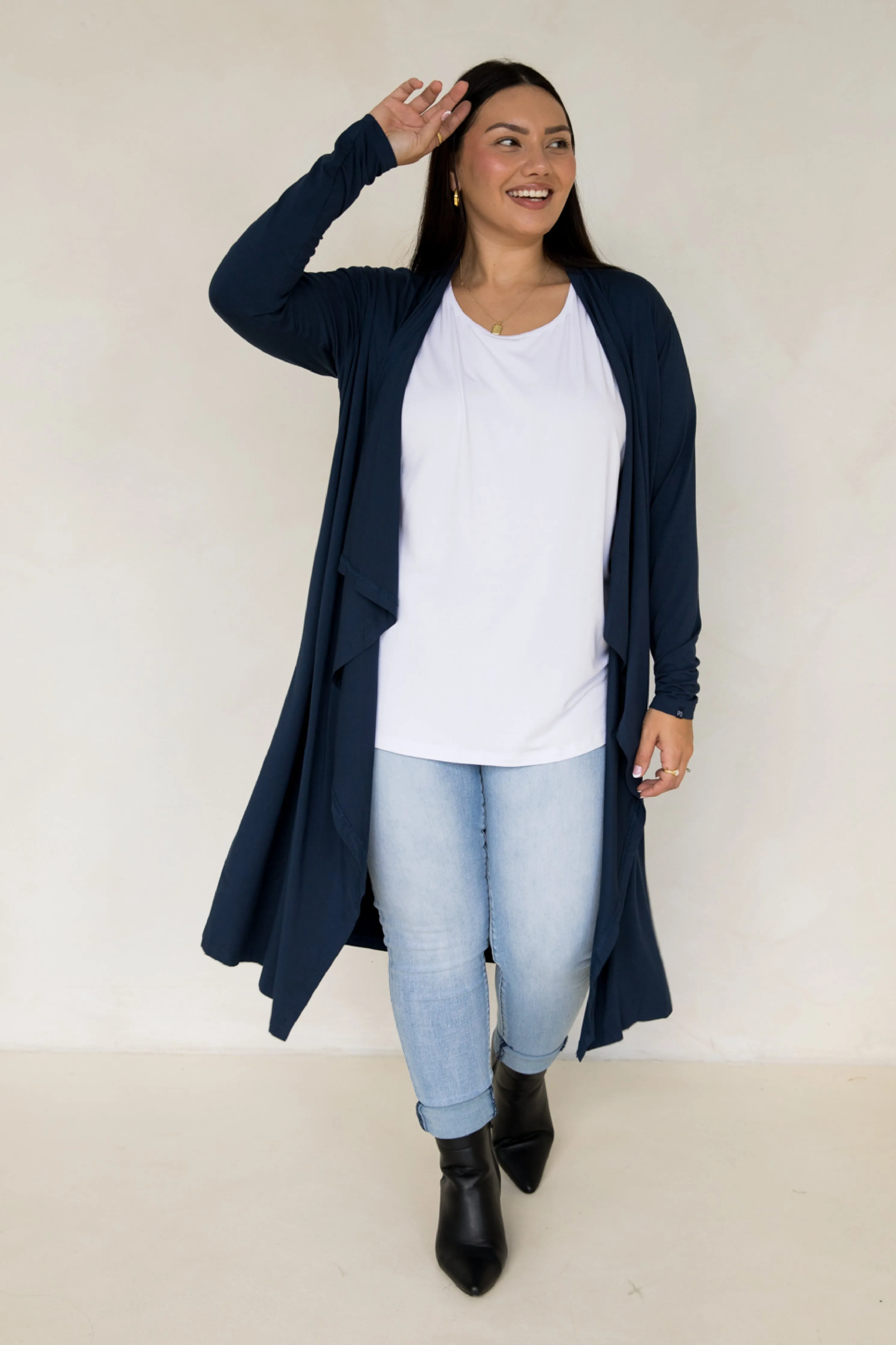 Flyaway Bamboo Cardigan | Navy