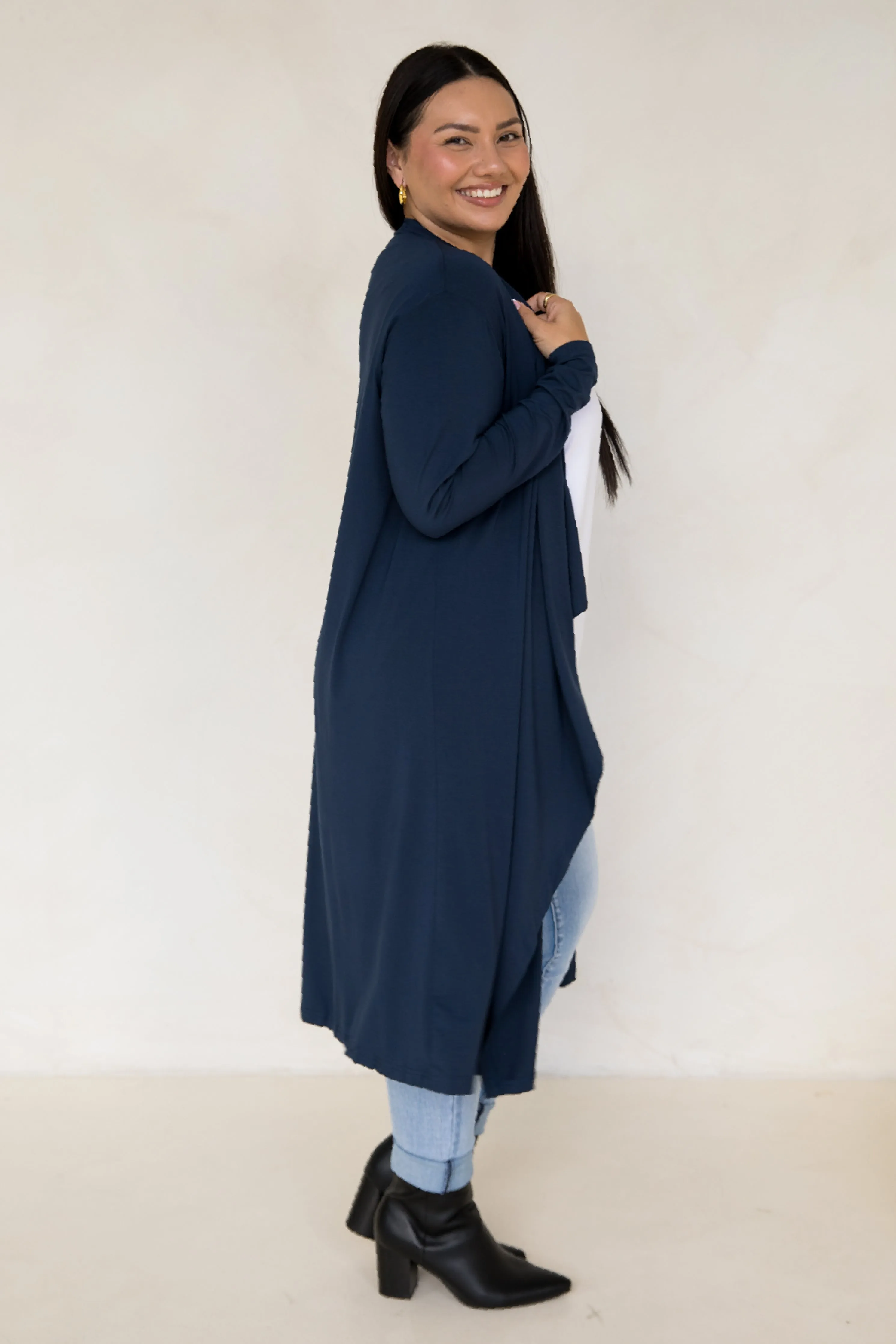 Flyaway Bamboo Cardigan | Navy