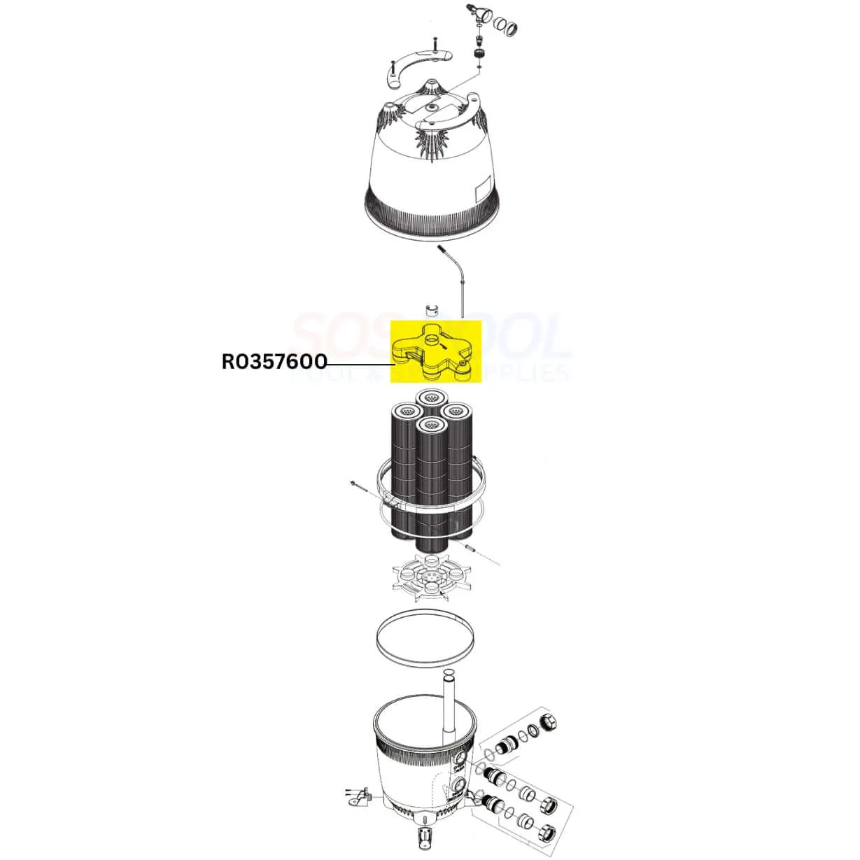 Jandy Manifold For CV and CL Filters | R0357600