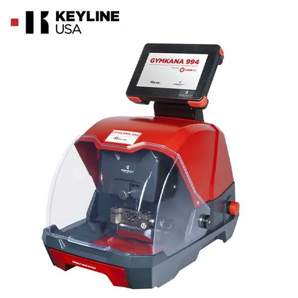 Keyline - GymKana 994 - Electronic Key Cutting Machine - For Automotive Laser And Double-Sided Edge Cut Keys - with FREE Vehicle Mount Bracket