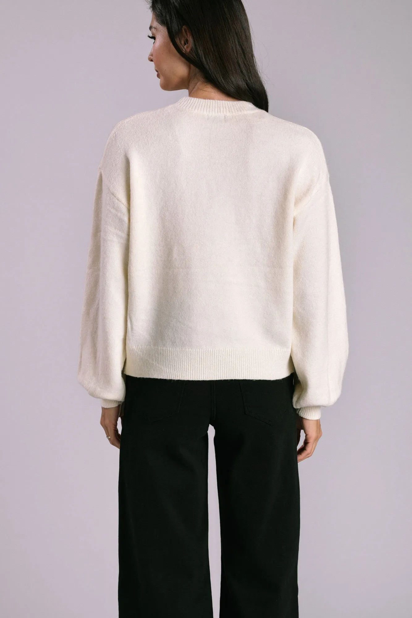 Leanne Bow Embroidered Sweater