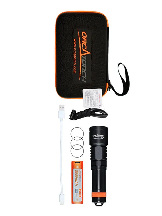 Orcatorch D700 1700 Lumen Rechargeable Dive Torch