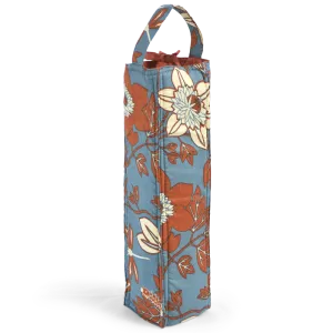 Passion Flower Blue Spice Padded Wine Bag