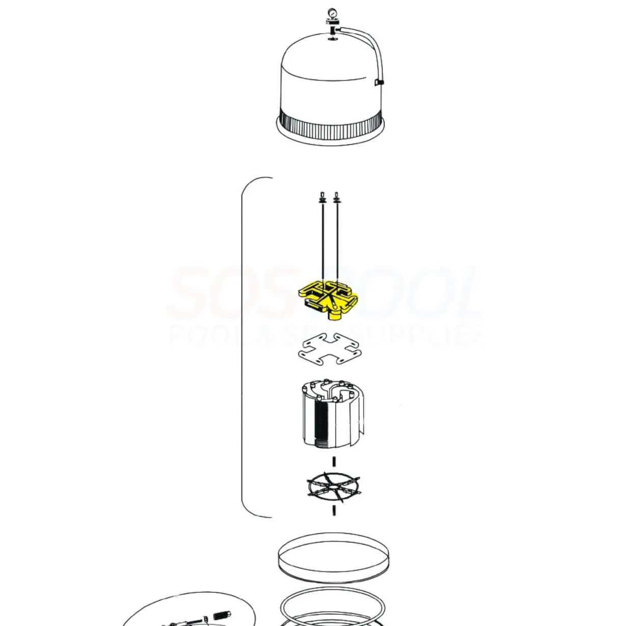 Pentair Manifold Grid with Air Relief For Nautilus Filters | 192193