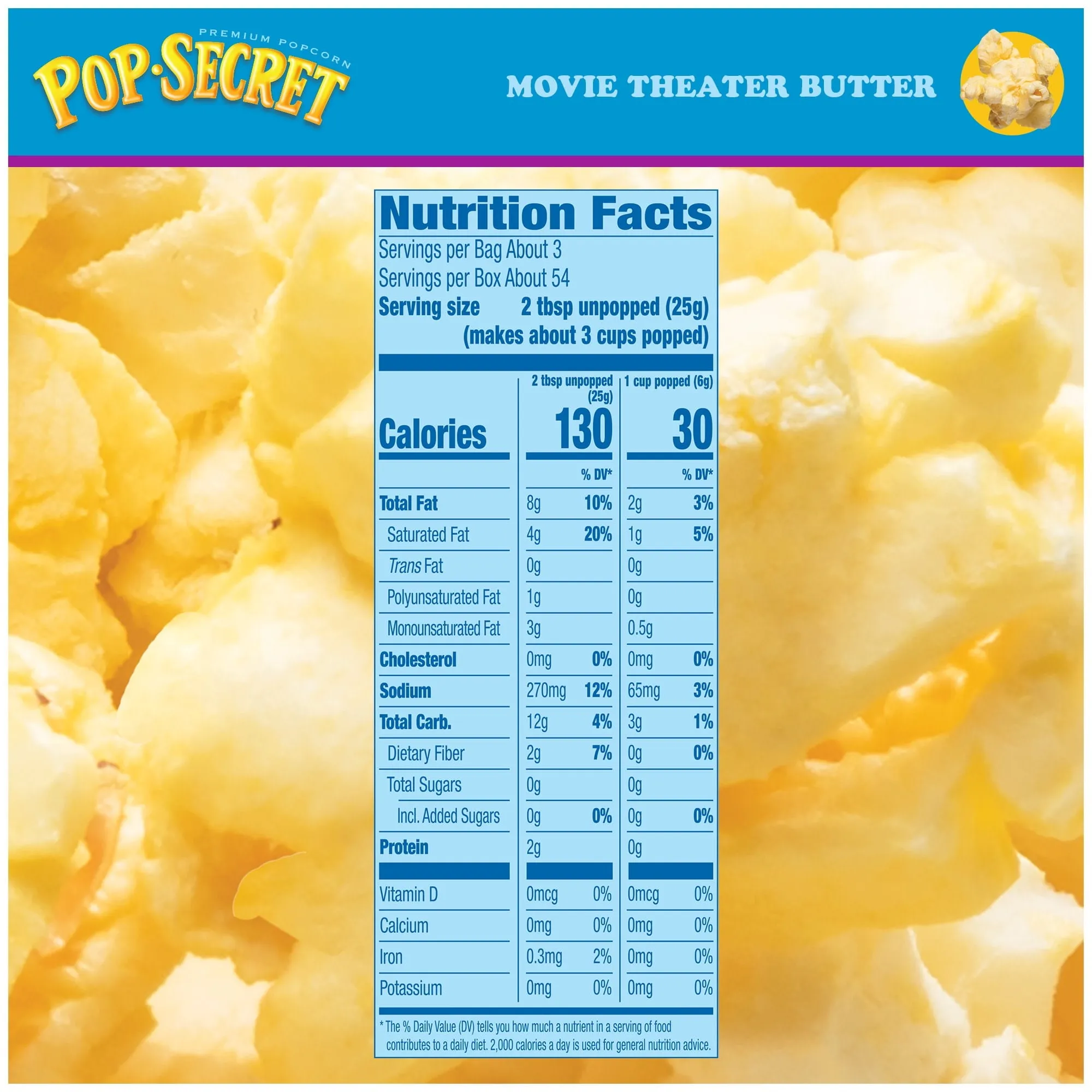 Pop Secret Microwave Popcorn, Movie Theater Butter Flavor, 3 oz Sharing Bags, 18 Ct