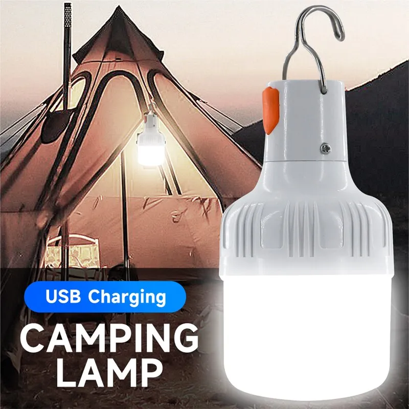 Portable Rechargeable LED Bulb for Camping Fishing Emergency Lighting