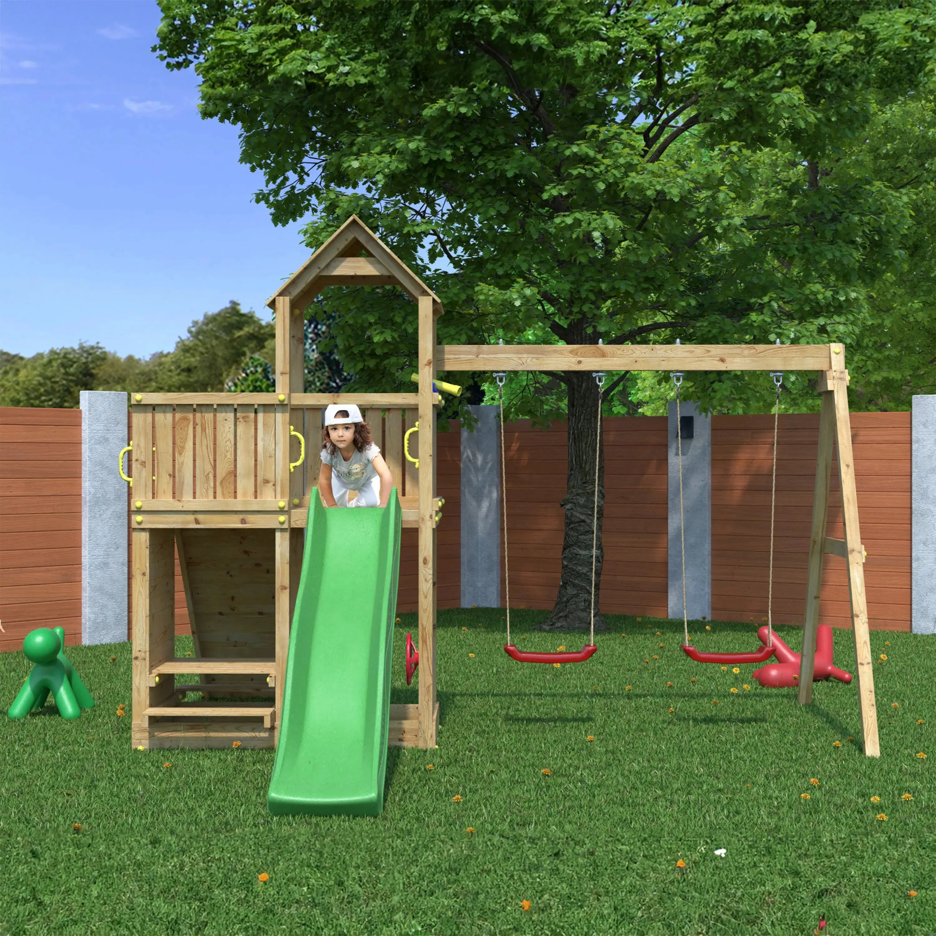 Summit Seeker Scramble (Floppi) Climbing Frame with Swing and Slide - SPECIAL OFFER - 10% OFF