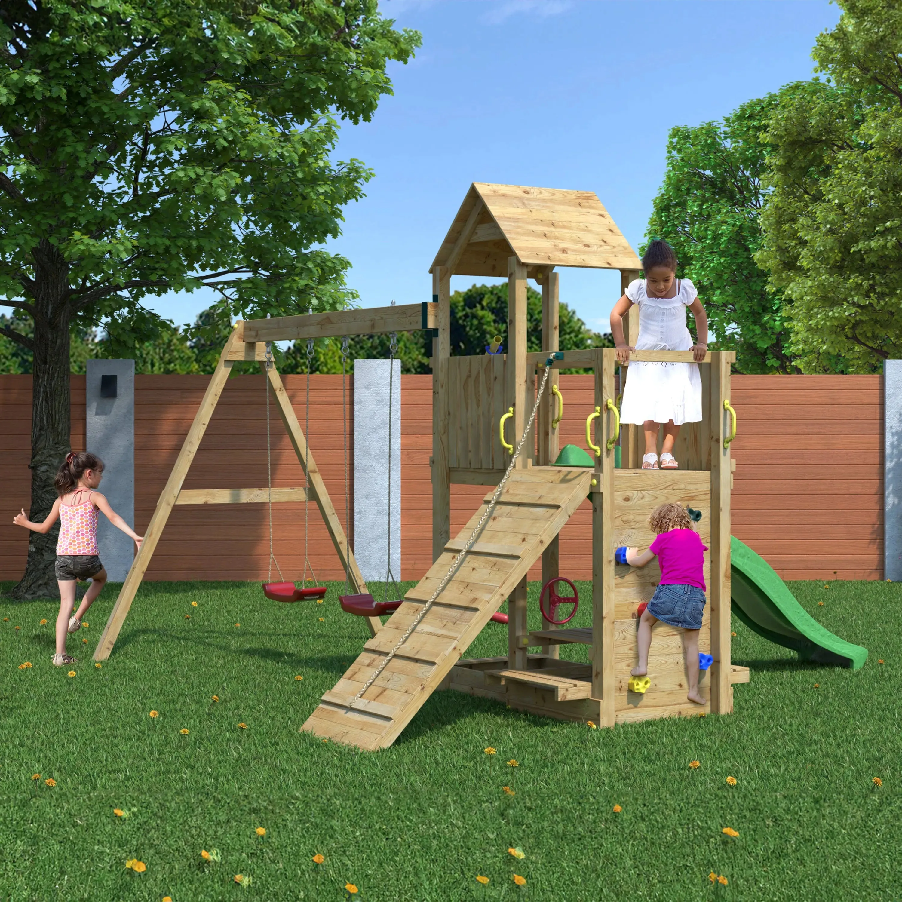 Summit Seeker Scramble (Floppi) Climbing Frame with Swing and Slide - SPECIAL OFFER - 10% OFF