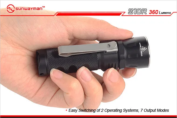 Sunwayman S10R 360 Lumen Rugged EDC Flashlight