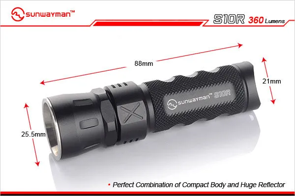 Sunwayman S10R 360 Lumen Rugged EDC Flashlight