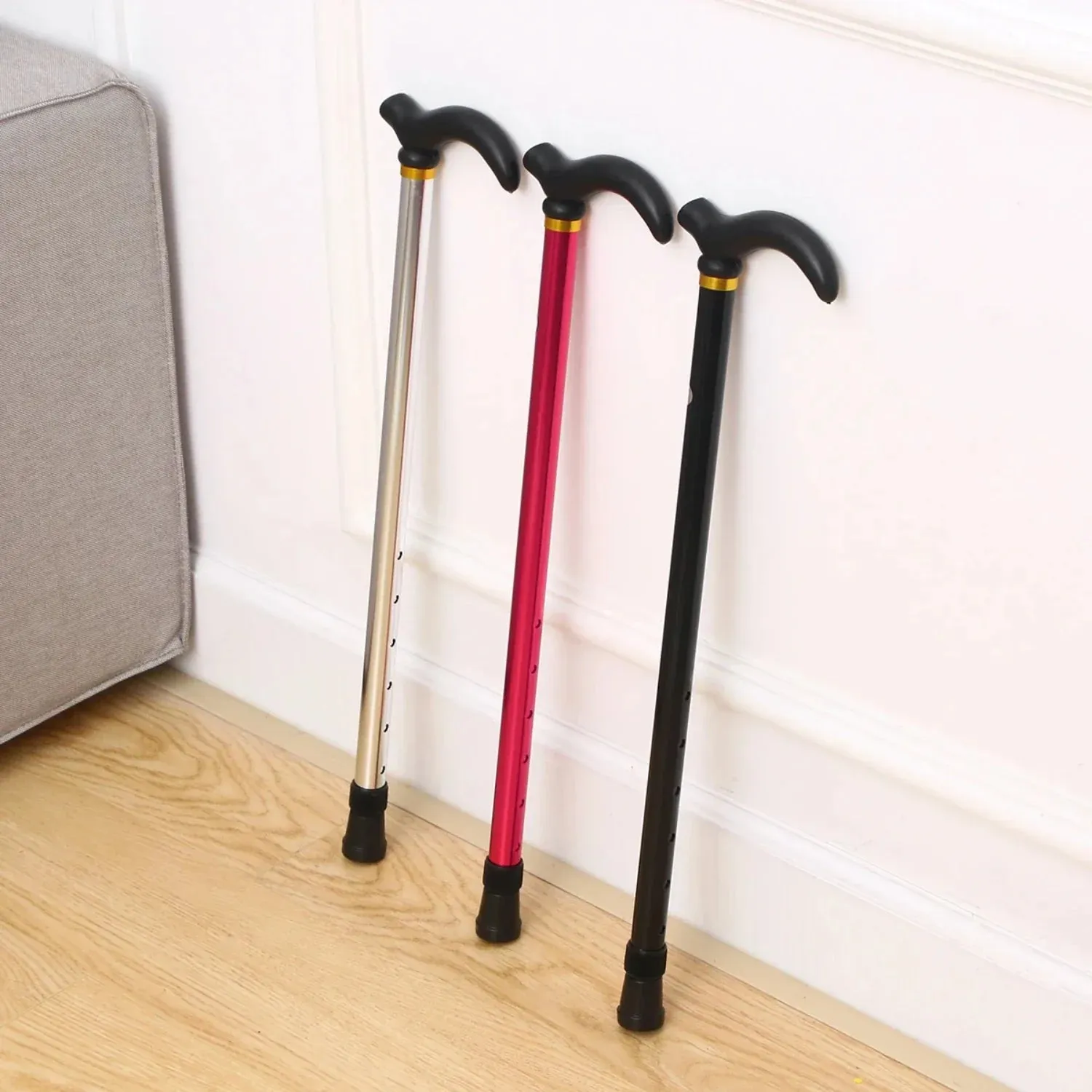 Walking Cane Elder Cane Stickmen Collapsible Telescopic Folding Cane Elder Cane Walking Trusty Sticks  Mothers Elder Fathers