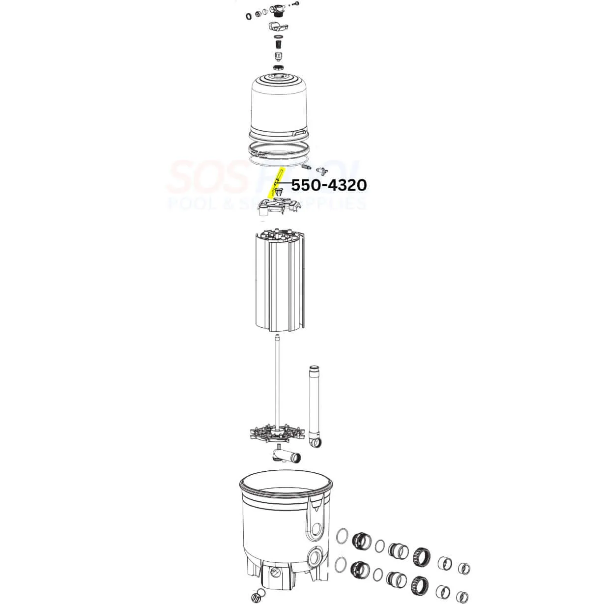 Waterway Air Relief Assembly For Crystal Water Filters | 550-4320