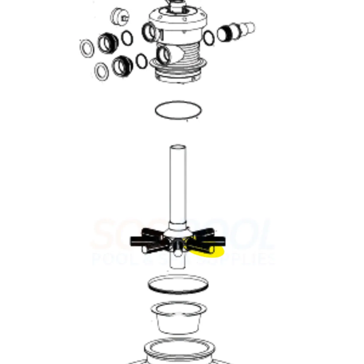 Waterway Thread Style Lateral For Carefree and Clearwater Sand Filters | 505-1930B